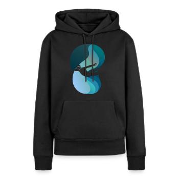 Schwimmen Taucherbrille Apnoe - Frauen Premium Bio Hoodie - Schwarz - Vorne - Julia (174cm)