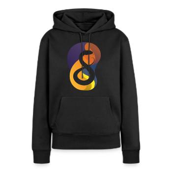 Serpents Serpent - Sweat à capuche Premium bio Femme - noir - Devant - Julia (174cm)