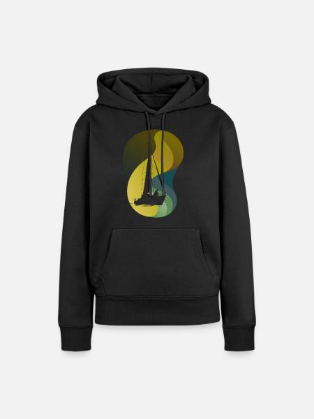 Segelboot Boot Yacht - Frauen Premium Bio Hoodie - Schwarz