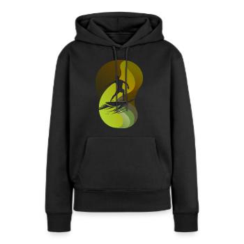 Surfen Surfer - Frauen Premium Bio Hoodie - Schwarz - Vorne - Julia (174cm)