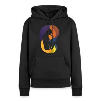 Saxophonist Orleans Blaskapelle - Frauen Premium Bio Hoodie - Schwarz - Vorne - Julia (174cm)