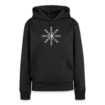Conception élégante de motif de flocon de neige - Sweat à capuche Premium bio Femme - noir - Devant - Julia (174cm)