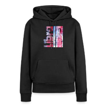 Sternzeichen Waage - Frauen Premium Bio Hoodie - Schwarz - Vorne - Julia (174cm)