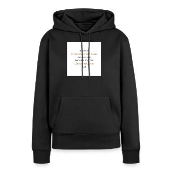 Pudding mit der Gabel - Frauen Premium Bio Hoodie - Schwarz - Vorne - Julia (174cm)
