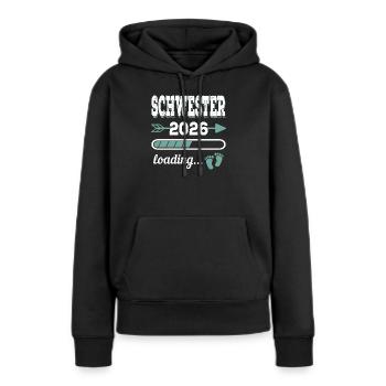 Sister 2026 Loading Siblings-to-be - Women’s Premium Organic Hoodie - black - Front - Julia (174cm)