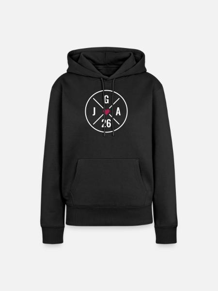 Jga 2026 - Junggesellenabschied 2026 - JGA 26 Herz - Frauen Premium Bio Hoodie - Schwarz