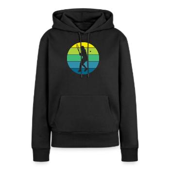 Tennis - Frauen Premium Bio Hoodie - Schwarz - Vorne - Julia (174cm)