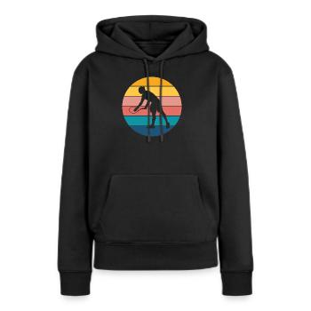 Tennis - Frauen Premium Bio Hoodie - Schwarz - Vorne - Julia (174cm)