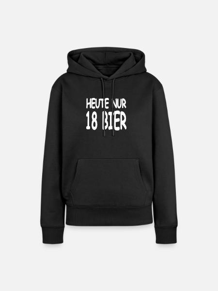 Bier - Frauen Premium Bio Hoodie - Schwarz