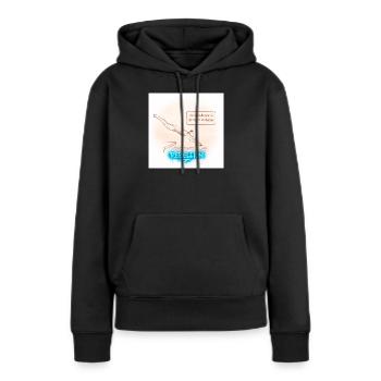 Beckenrand Rebellion  - Frauen Premium Bio Hoodie - Schwarz - Vorne - Julia (174cm)