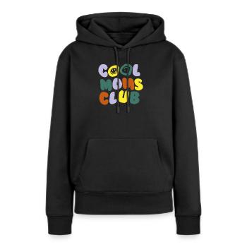Cool Moms Club - Frauen Premium Bio Hoodie - Schwarz - Vorne - Julia (174cm)