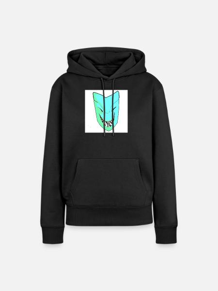 Lächelnde Maske im Farbverlauf - Frauen Premium Bio Hoodie - Schwarz