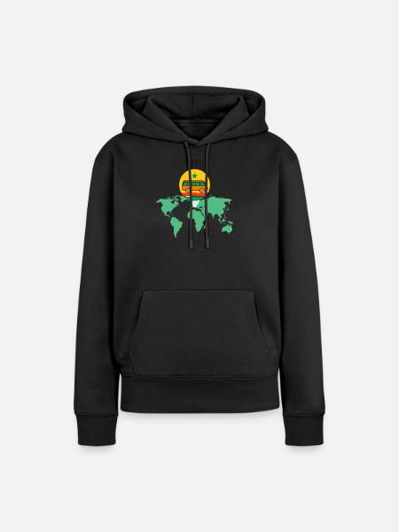 Senegal - Frauen Premium Bio Hoodie - Schwarz