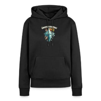 Über Eisberg Sommer Abenteuer - Frauen Premium Bio Hoodie - Schwarz - Vorne - Julia (174cm)