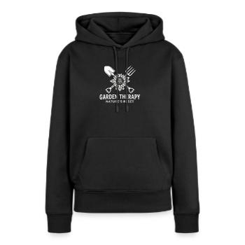 Garden Therapy Sunflower - Women’s Premium Organic Hoodie - black - Front - Julia (174cm)