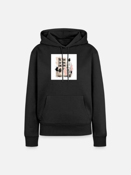C44E0514-D160-4EC5-B75F-FFC0E88E6842 - Sweat à capuche Premium bio Femme - noir