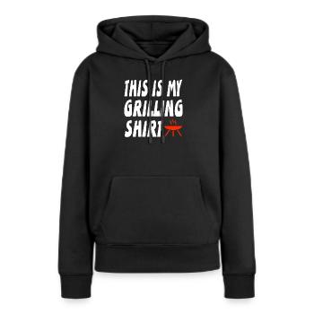 Grillen - Frauen Premium Bio Hoodie - Schwarz - Vorne - Julia (174cm)