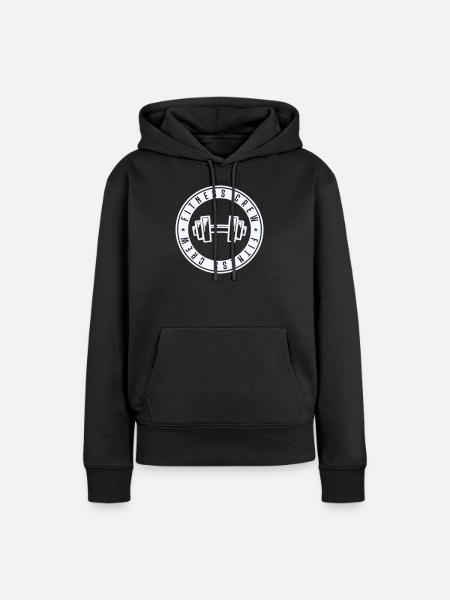 Kraftkreis Fitness Logo - Frauen Premium Bio Hoodie - Schwarz