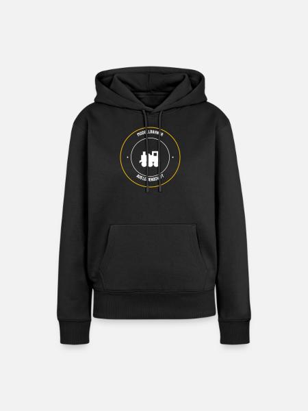 Modellbahn Modellbahner Geschenk Emblem - Frauen Premium Bio Hoodie - Schwarz