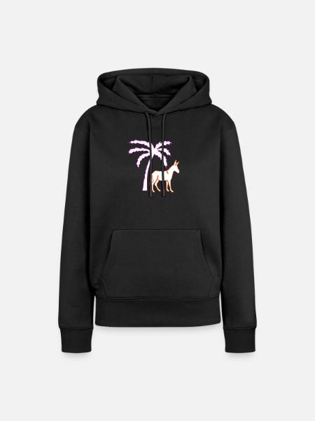 Esel - Frauen Premium Bio Hoodie - Schwarz