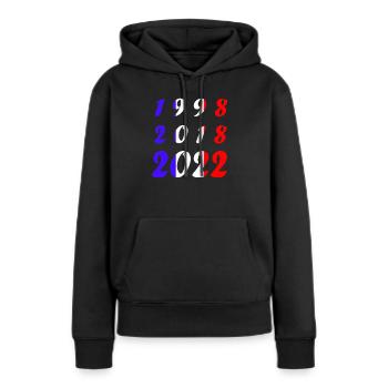 Nationalmannschaft Frankreich Fußball Weltmeister - Frauen Premium Bio Hoodie - Schwarz - Vorne - Julia (174cm)
