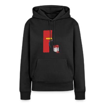 Peintre peintre peinture peinture pot de peinture - Sweat à capuche Premium bio Femme - noir - Devant - Julia (174cm)