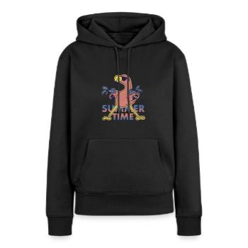 Summertime Flamingo Water Gun - Women’s Premium Organic Hoodie - black - Front - Julia (174cm)