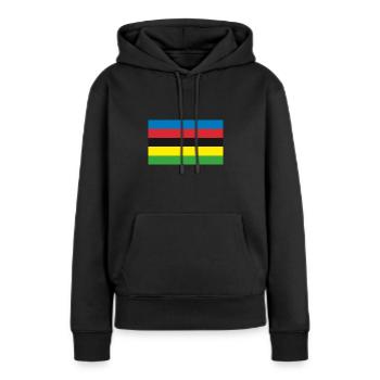 World Champ - Sweat à capuche Premium bio Femme - noir - Devant - Julia (174cm)