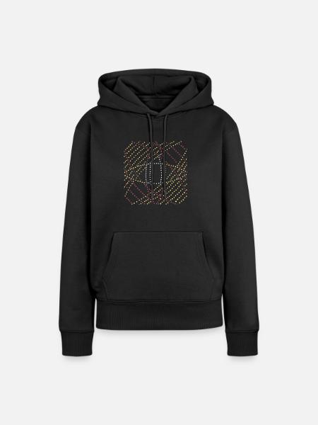 Dotart 009 - Frauen Premium Bio Hoodie - Schwarz