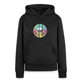 Skull in Love - Women’s Premium Organic Hoodie - black - Front - Julia (174cm)