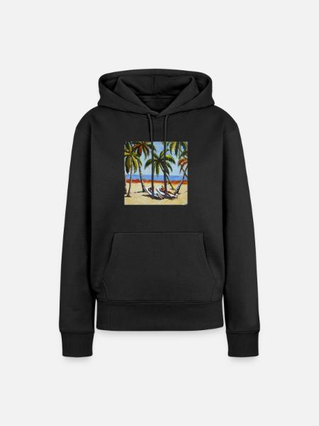 Pause - Frauen Premium Bio Hoodie - Schwarz