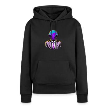Alien Couture - Frauen Premium Bio Hoodie - Schwarz - Vorne - Julia (174cm)