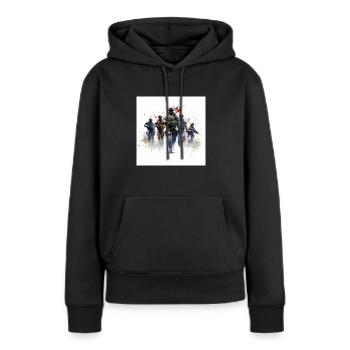 US Army gaming art - Frauen Premium Bio Hoodie - Schwarz - Vorne - Julia (174cm)