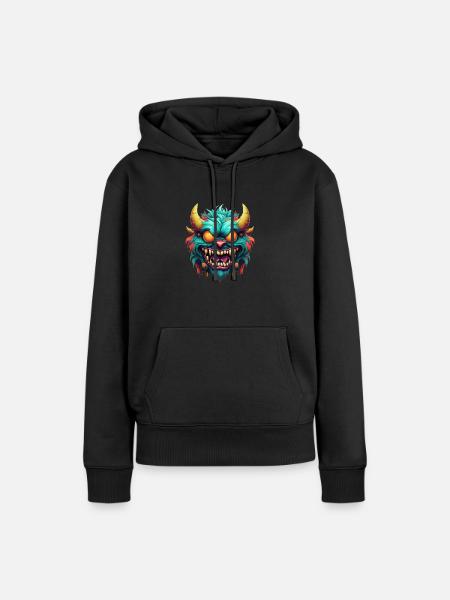 Evil Monster - Frauen Premium Bio Hoodie - Schwarz
