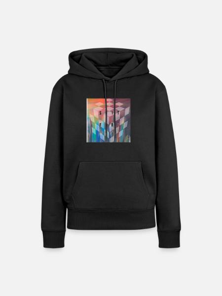Würfel - Frauen Premium Bio Hoodie - Schwarz