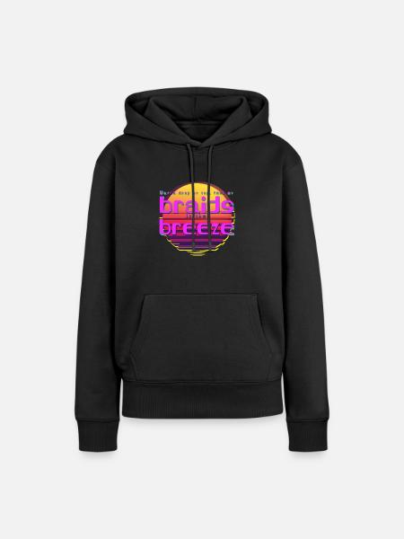Zöpfe im Wind - Frauen Premium Bio Hoodie - Schwarz