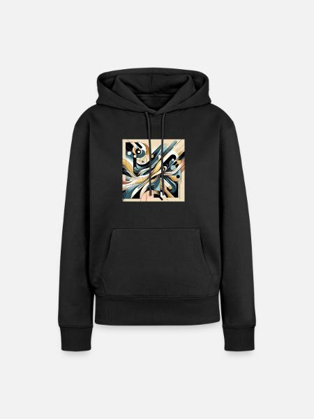 modern style4 - Frauen Premium Bio Hoodie - Schwarz