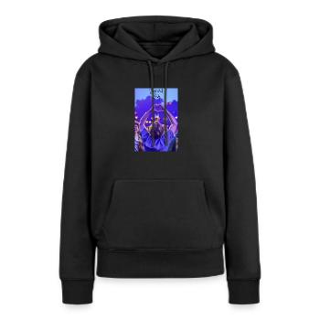 Festival Love - Frauen Premium Bio Hoodie - Schwarz - Vorne - Julia (174cm)