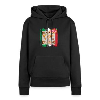 National Pizza Day 2024 - I was there! - Women’s Premium Organic Hoodie - black - Front - Julia (174cm)