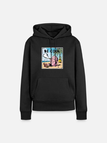 Be Cool Icecream - Frauen Premium Bio Hoodie - Schwarz