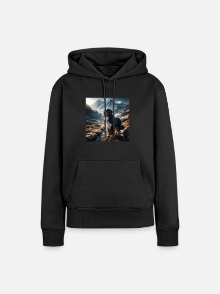 Bouvier bernois - Sweat à capuche Premium bio Femme - noir