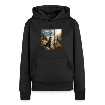 Berner Sennenhund - Frauen Premium Bio Hoodie - Schwarz - Vorne - Julia (174cm)