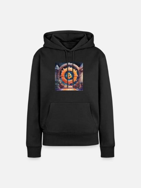 Bitcoin Portal 2 - Frauen Premium Bio Hoodie - Schwarz