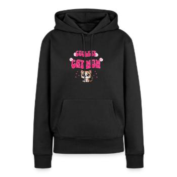 Coolest Cat Mom - Women’s Premium Organic Hoodie - black - Front - Julia (174cm)