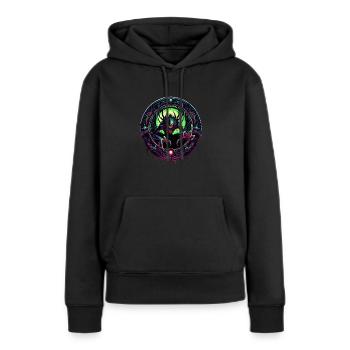Porte des ténèbres - Sweat à capuche Premium bio Femme - noir - Devant - Julia (174cm)
