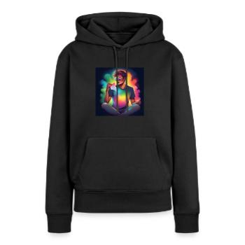 Be You - Women’s Premium Organic Hoodie - black - Front - Julia (174cm)