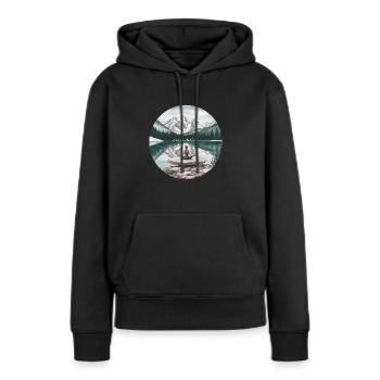 Embrace the Calm - Women’s Premium Organic Hoodie - black - Front - Julia (174cm)