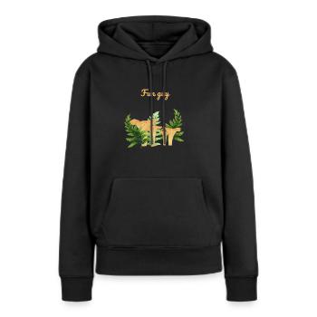 Je suis un gars amusant - Sweat à capuche Premium bio Femme - noir - Devant - Julia (174cm)