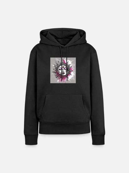 PURPURE NEWS - Frauen Premium Bio Hoodie - Schwarz