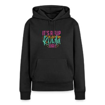 Es ist ein Flip-Flop-Tag - Frauen Premium Bio Hoodie - Schwarz - Vorne - Julia (174cm)